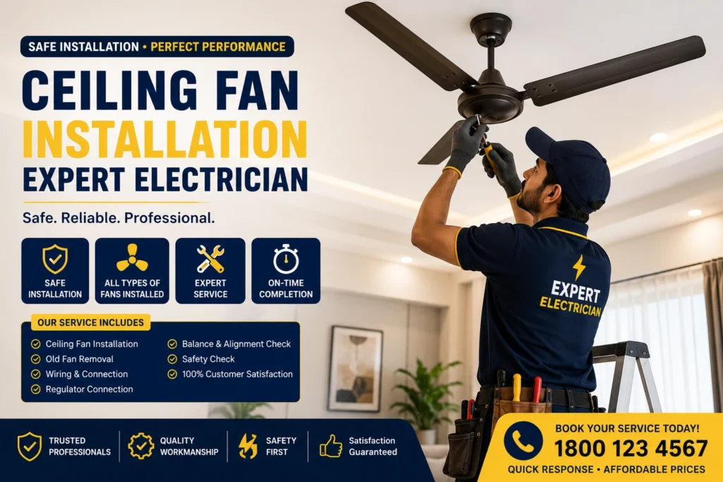 Ceiling Fan Installation Electrician